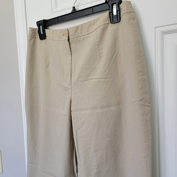 Talbots Wool Silk Womens Trousers Dress Pants Tan Stretch Straight Leg Size 6 - Picture 2 of 10